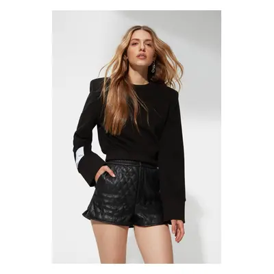 Trendyol X Sagaza Studio Black Waistband Sweatshirt