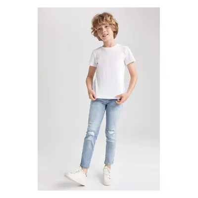 DEFACTO Boy Slim Fit Ripped Detailed Jean Trousers