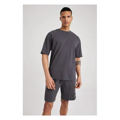 Defacto Fit Oversize Fit Crew Neck Printed T-Shirt