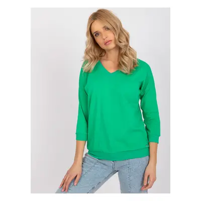 Basic dark green blouse Oliwia