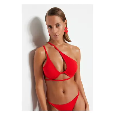 Trendyol Red alsó huzal kivágott / ablak bikini felső