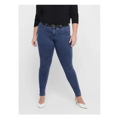 Blue Push Up Skinny Fit Jeans ONLY CARMAKOMA Thunder - Women