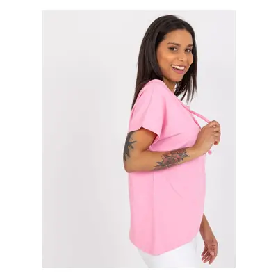 Pink Blouse with Short Sleeves Antonine RUE PARIS