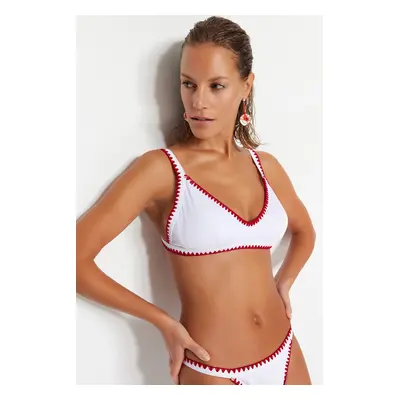 Trendyol White Stripe részletes bikini felső