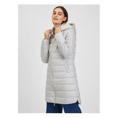 Orsay Light Blue Ladies Winter Quilted Coat - Women