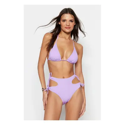 Trendyol Lilac Cut Out/Window High Derék Normál láb Bikini alsó