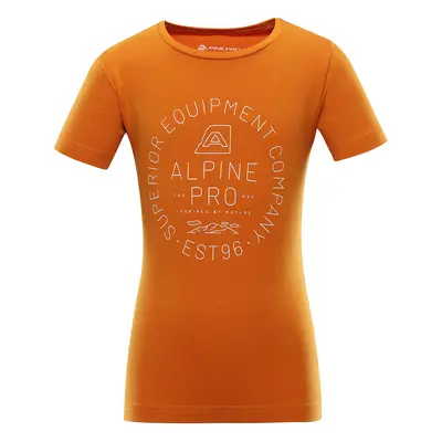 Kids cotton T-shirt ALPINE PRO DEWERO autumn maple variant pb