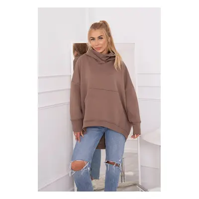 Oversize insulated mocha sweatshirt