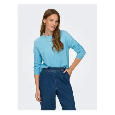 Light blue women's basic sweater ONLY Lesly - Women