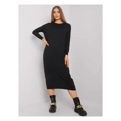 OCH BELLA Black knitted dress with long sleeves