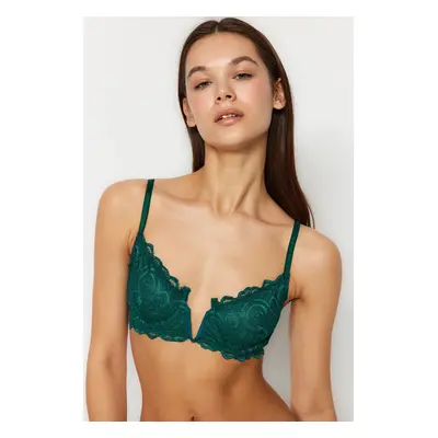 Trendyol Green Lace Rope Strap Coverless Underwire Detailed Knitted Bra