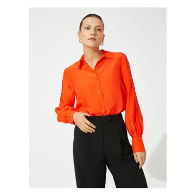 Koton Basic Satin Shirt Long Sleeve