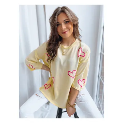 Women's sweater SWEET HEART lemon Dstreet