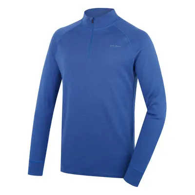 Men's merino sweatshirt HUSKY Aron Zip blue