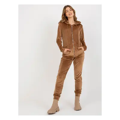 Women's velour set - brown