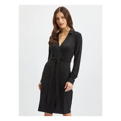 Orsay Black Ladies Wrap Dress - Women