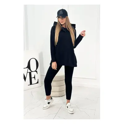 Set cotton sweatshirt + leggings black