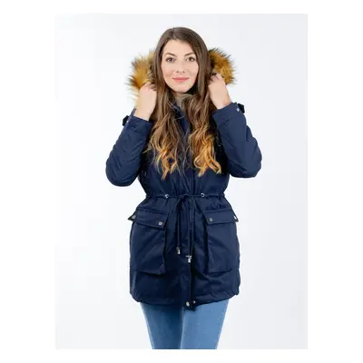 Women's parka GLANO - dark blue