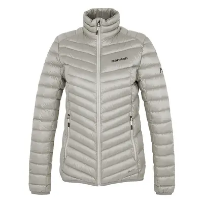 Women's light insulation down jacket Hannah AYLA light gray stripe