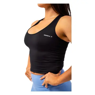 Women's tank top Nebbia Sporty Slim-Fit Crop Tank Top black