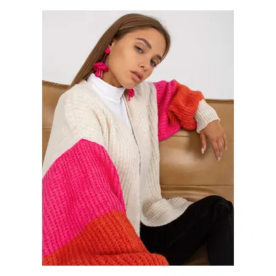 Ecru overszie cardigan with the addition of wool OH BELLA