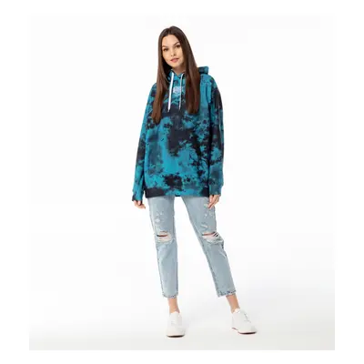 Mr. GUGU & Miss GO Woman's Dark Tie Dye Hoodie OVS-FM