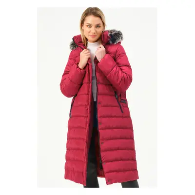 Z6779 DEWBERRY WOMEN'S COAT-BURGUNDY