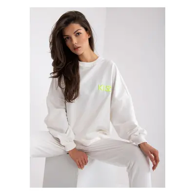 White two-piece cotton tracksuit