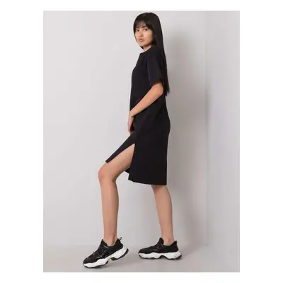 RUE PARIS Black basic dress