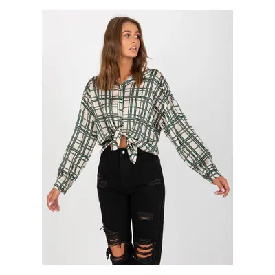 Beige Checkered Women's Shirt