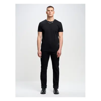 Big Star Man's Straight Trousers Black Denim-901