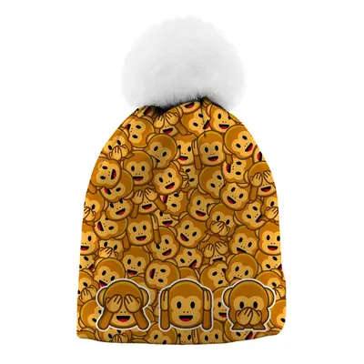 Mr. GUGU & Miss GO Woman's Three Wise Monkeys Beanie WB21WH