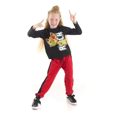 mshb&g Rock Cat Girls' Trousers T-shirt Set