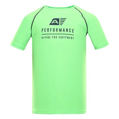 Men's functional T-shirt with cool-dry ALPINE PRO PANTHER neon green gecko