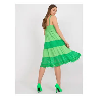 Green viscose dress from OH BELLA