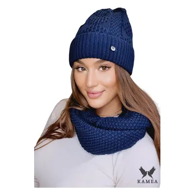 Női szett Kamea Kamea_Set_Hat&Chimney_K.22.255.12_Navy_Blue