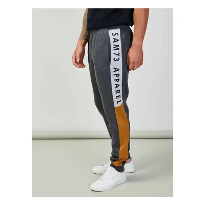 SAM73 Grey Men's Brindle Sweatpants SAM Aldon - Mens