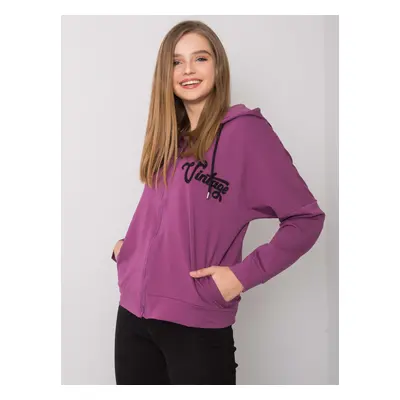 Purple Zippered Hoodie by Diane