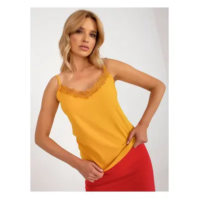 Dark yellow women's tank top