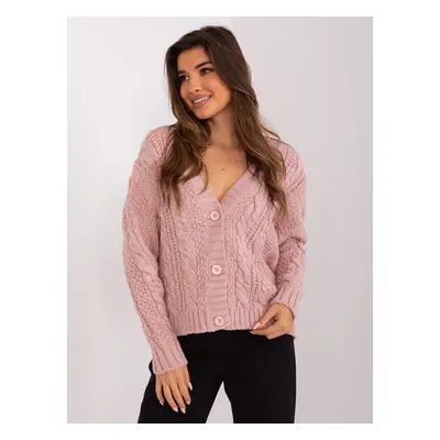 Light pink cardigan with wool