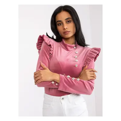 Women's pink blouse Capri from velour