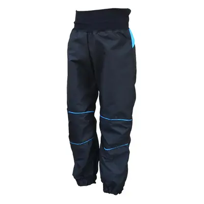 Children's rustle trousers - black-turquoise