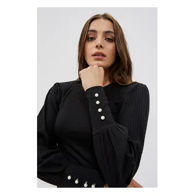 Blouse with half turtleneck