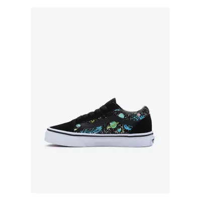 Black Boys Patterned Sneakers VANS UY Old Skool - Boys