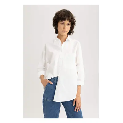 DEFACTO Oversize Fit Poplin Long Sleeve Shirt