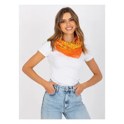 Yellow and orange scarf with polka dots