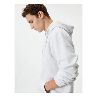 Koton Hooded Sweatshirt Kangaroo Pocket Detail Long Sleeve