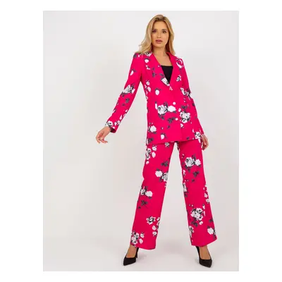 Fuchsia elegant floral jacket