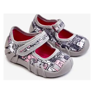 Slippers Ballet dancers Befado Cats 109P261 Grey