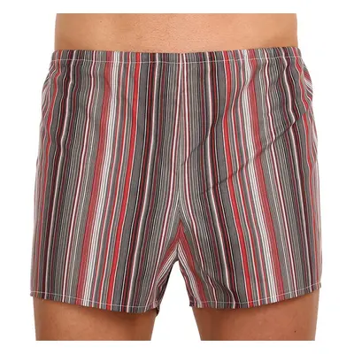 Classic men's shorts Foltýn red with stripes oversize